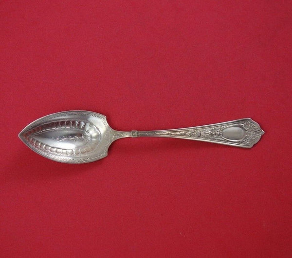 Cleopatra by Schulz and Fischer Sterling Silver Melon Spoon Shield Shaped 6 1/4"
