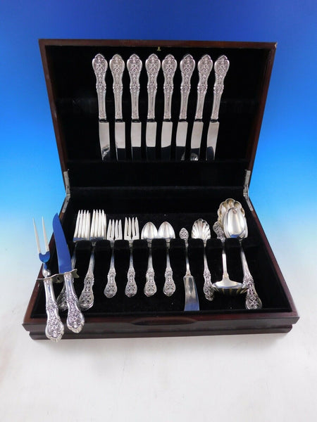 Primrose by International Sterling Silver Flatware Set 8 Dinner Service 41 pcs