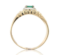 14k Yellow Gold Men's Ring with .46ct Genuine Natural Emerald Size 10.5 (#J6809)
