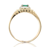 14k Yellow Gold Men's Ring with .46ct Genuine Natural Emerald Size 10.5 (#J6809)