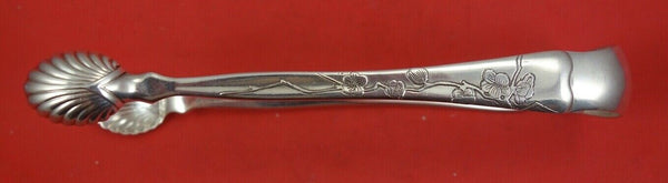 Lap Over Edge Acid Etched by Tiffany Sterling Silver Ice Tong w/ leaves 6"
