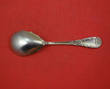 Chrysanthemum by Durgin Sterling Silver Sugar Spoon with White Green Enamel 6"