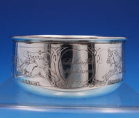 William Kerr Sterling Silver Child's Bowl Acid Etched with World Scenes (#7772)