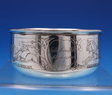 William Kerr Sterling Silver Child's Bowl Acid Etched with World Scenes (#7772)