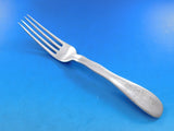 Lap Over Edge Acid Etched by Tiffany Sterling Dinner Fork 3 Leaf Clovers 7 7/8"