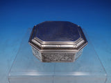 Crichton Bros LAC English Estate Sterling Silver Box Engraved Birds London #6509