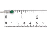 Platinum .46ct Pear Shape Genuine Natural Emerald Diamond Halo Pendant (#J7388)