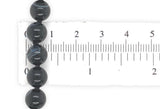 Strand of 8mm Black Banded Genuine Natural Agate Beads Necklace 24.5" #J7582