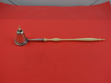John Hasselbring Sterling Silver Candle Snuffer #17 carved ivory handle 10 7/8"