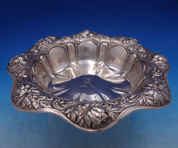 Floral by Gorham Sterling Silver Fruit Bowl Marked #2896 1 3/4" x 9 1/2" (#7280)