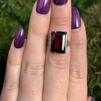 14k Gold Hand Engraved Ring w/8.35 Carat Genuine Natural Rhodolite Garnet #J6556