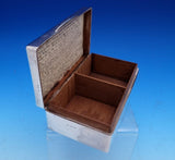 English Estate Sterling Silver Cigarette Box "Pax in Bello" w/Presentation #7936