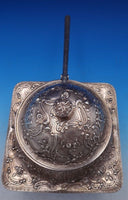 Louis XV Sterling Silver Powder Puff Vanity Base Cupids c1890 Rare Huge (#8376)