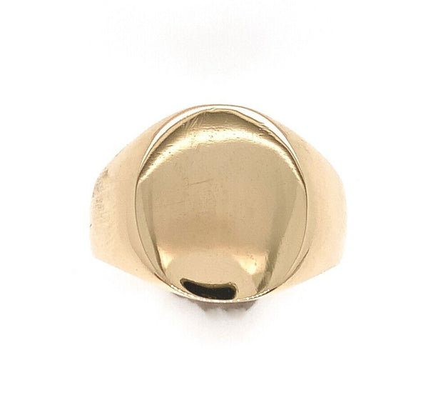10k Yellow Gold Signet Ring Blank (Not Engraved) Size 6.5 Jewelry (#J6326)