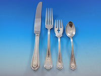 Hepplewhite Eng by Reed & Barton Sterling Silver Flatware Set Service 34 pcs