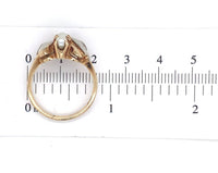10k Yellow Gold Pearl Ring with White Gold Accents Size 8.25 Jewelry (#J6616)