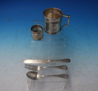 Poppy by Knowles Sterling Silver Child's Set 5pc in Fitted Box Brite-cut (#5760)