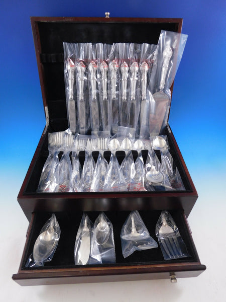 English Gadroon by Gorham Sterling Silver Flatware Set for 8 Service 46 pc New