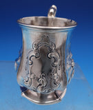 English Victorian Sterling Silver Baby Cup Repousse Flowers Birmingham (#7933)