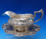 Chantilly Grand by Gorham Sterling Silver Gravy Boat with Plate #A6405/6 (#7452)