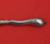 Art Nouveau German .800 Silver Dinner Knife Wave Handle with SP Blade 10 5/8"