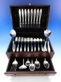 Prelude Gold Accent by International Sterling Silver Flatware Set Service 43 pcs