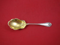 Rustic by Towle Sterling Silver Berry Spoon Gold Washed 7 3/4" Antique Serving