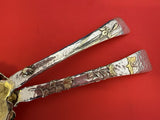 Lap Over Edge Mixed Metals Tiffany Sterling Silver Salad Serving Set Applied
