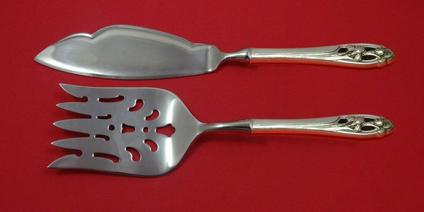 Silver Iris by International Sterling Silver Fish Serving Set 2 Piece Custom