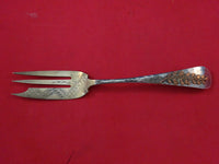Aesthetic Mixed Metals Gorham Sterling Silver Pie Fork 7" Oak Leaves Geometric