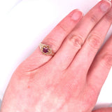 10k Rose Gold Victorian .49ct Genuine Natural Ruby Buttercup Ring (#J5168)