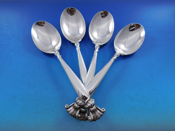 Romance of the Sea by Wallace Sterling Silver Serving Spoon Set of 4 pcs 8 1/2"