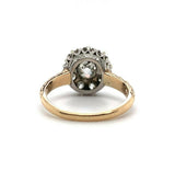 14k Gold and Platinum Mine Cut 1 Carat TW Genuine Natural Diamond Ring (#J5448)