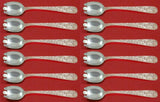 Repousse By Kirk Sterling Silver Ice Cream Dessert Fork Custom Set 12pc