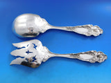Love Disarmed by Reed & Barton Sterling Salad Serving Set Pierced 5 pcd 10 1/2"