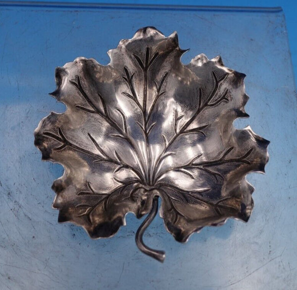 Buccellati Italian Sterling Silver Bowl Maple Leaf Shape 3" x 3 1/4" (#8152)