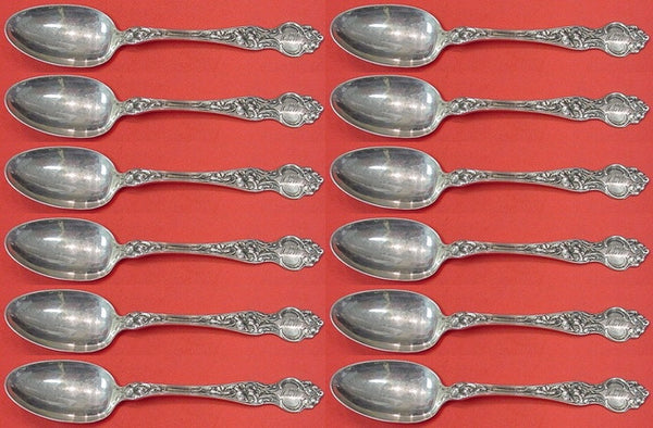 Violet by Wallace Sterling Silver Teaspoon Set 12 pieces 6"