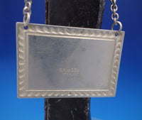 Kirk Sterling Silver Decanter Label "SCOTCH" 1 1/8" X 1 3/4" (#4360)