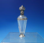 Sterling Silver and Cut Crystal Perfume Bottle circa 1910 4 1/4" x 1" (#5548)