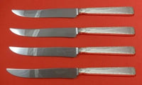 Old Lace by Towle Sterling Silver Steak Knife Set 4pc Texas Sized Custom 10 1/4"