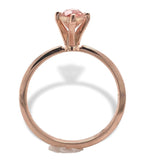 14k Rose Gold 1.22 Carat Genuine Natural Oregon Sunstone Solitaire Ring (#J7161)