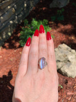 14k White Gold 9.58ct Marquise Genuine Natural Moonstone Filigree Ring (#J5712)