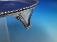 Beaded by Ei English Sterling Silver Round Salver Tray with Coat of Arms (#5998)