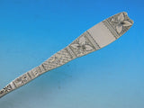 Gem Leaf by Whiting Sterling Silver Cold Meat Fork Brite-Cut 9 1/4" Vintage