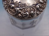 La Pierre Sterling Silver and Glass Dresser Jar with Monogram #464 (#9160)