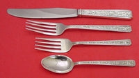 Chased Classic by Lunt Sterling Silver Regular Setting(s) 4pc Vintage