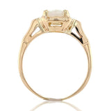 9k Yellow Gold Vintage Genuine Natural Opal Ring Size 6.75 (#J6934)