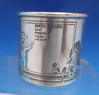 Nursery Rhyme by Blackinton Sterling Baby Cup GW #5624 with Birth Record (#8278)