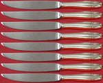 Stradivari by Wallace Sterling Silver Steak Knife Set 8pc Not Serrated Custom