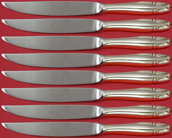 Stradivari by Wallace Sterling Silver Steak Knife Set 8pc Not Serrated Custom